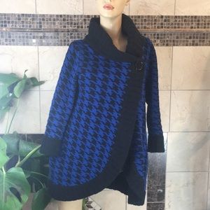 Kimchi & Blue houndstooth trapeze cardigan M